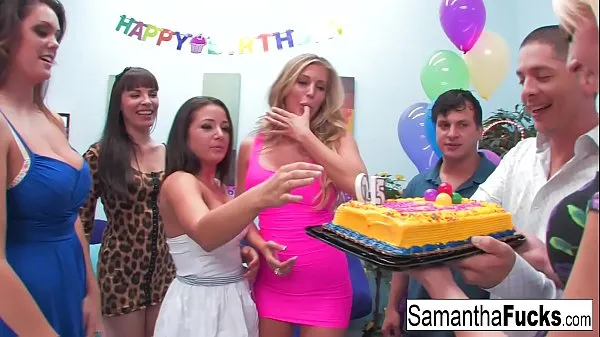 XXX Samantha celebrates her birthday with a wild crazy orgy najlepsze klipy