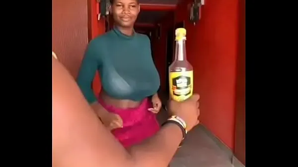 XXX GHANA GIRL OPENS A BOTTLED d. WITH HER BREASTS top Clips