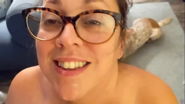 XXX Surprise Video - Big Tit Nerd MILF Wife Fucks with a Blowjob and Cumshot Homemade top Clips