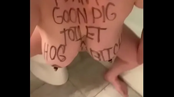 XXX Fuckpig porno justafilthycunt umiliante degrado leccata di servizi igienici humping oinking strillandoclip principali