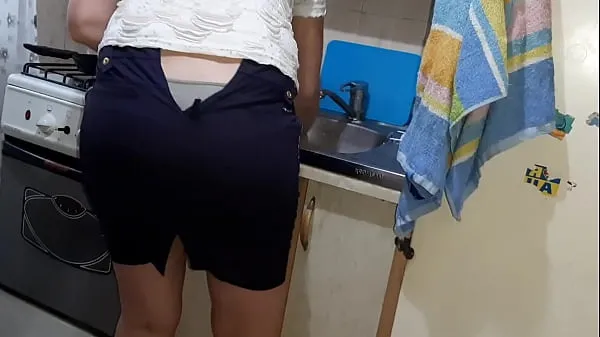 XXX While my step mother was washing the dishes, I masturbated my pussy - Lesbian Illusion Girls top Clips
