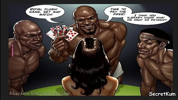 XXX The Poker Game season 2 Ep.1 - Husband's friends played strip Poker with his wife after he fell || Cheating Wife Interracial Gangbang clips principales