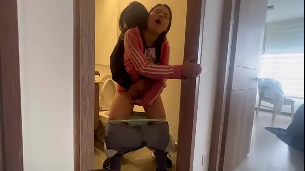 XXX My friend leaves me alone at the hot aunt's house and we fuck in the bathroom top Clips