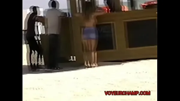 XXX EW and Part 1 - Wife flashing her smooth cunt to random men on a public beach top Clips