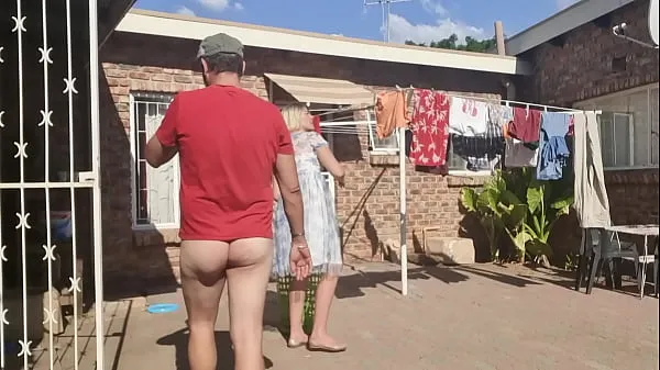 XXX Outdoor fucking while taking off the laundry top Clips