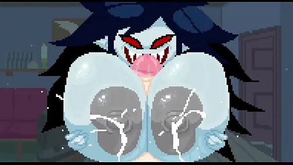 XXX Marceline sucking on her tits while you make her deepthroat you 個のトップ クリップ